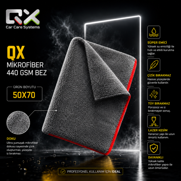 QX MİKROFİBER 440 GSM BEZ